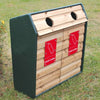Double Wood Recycling Unit - 196 Litre