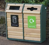 Double Wood Recycling Unit - 196 Litre