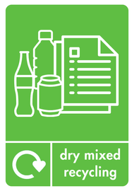 A5 Dry Mixed Recycling Sticker