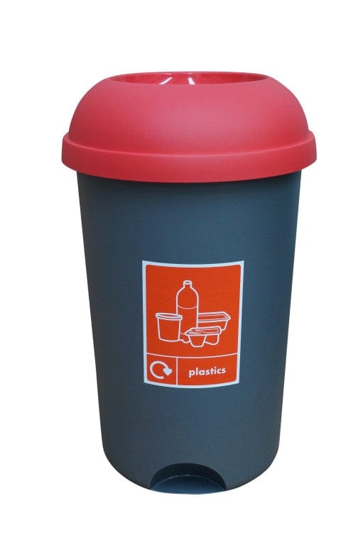 Set of 4 50 Litre Recycling Bins & Stickers