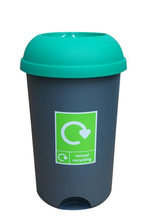 Set of 4 50 Litre Recycling Bins & Stickers