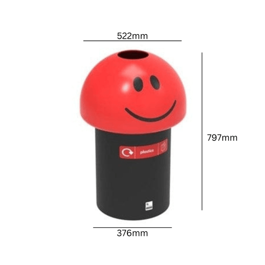 Novelty Emoji Recycling Bins