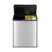 EKO Essential Touch 2 Compartment Recycling Bin - 2 x 20 Litre