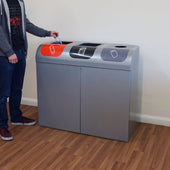 Lute Triple Indoor Recycling Station - 240 Litre