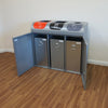 Lute Triple Indoor Recycling Station - 240 Litre