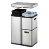 Mirage Stacked Sensor 3 Compartment Recycling Bin - 60 Litre