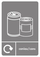 A5 Bilingual Aluminium Can Recycling Sticker