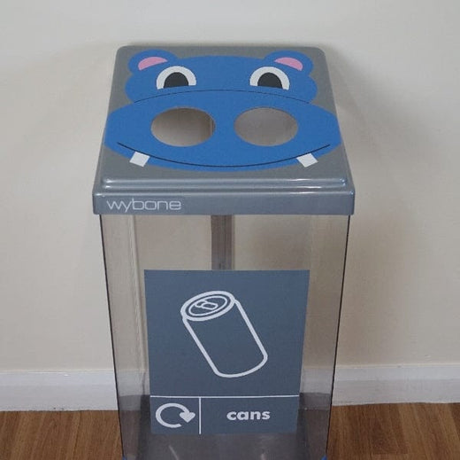 Novelty Hippo Cans Recycling Bin - 60 Litre