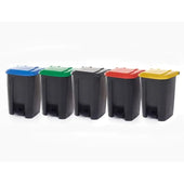 Pedal Bins with Coloured Lids 50 Litres