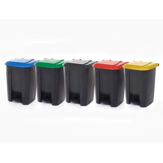 Pedal Bins with Coloured Lids 50 Litres