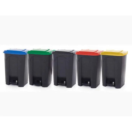 Pedal Bins with Coloured Lids 80 Litres