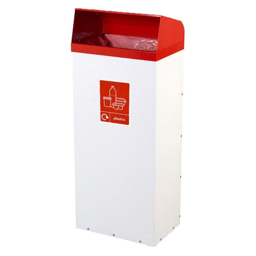 Metal Hooded Colour Coded Recycling Bin - 60 and 80 Litres