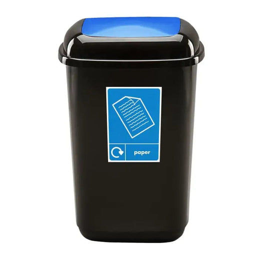 Plastic Push Lid Recycling Bin - 45 litre