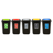 Plastic Push Lid Recycling Bin - 45 litre