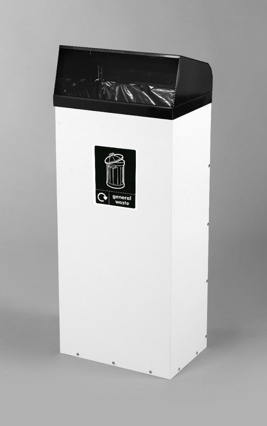 Metal Hooded Colour Coded Recycling Bin - 60 and 80 Litres