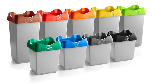 30 Litre Recycling Bin with Colour Coded Lids