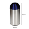 Stainless Steel Recycling Bins with Coloured Domes - 40 Litre