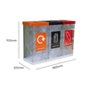 Triple Box Cycle Indoor Recycling Bin - 180 and 240 Litre Available